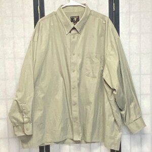 Falcon Bay 3X Grey Green Long Sleeve Collared Button Front Dress Shirt Tailored